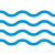  Blue icon of water waves.
